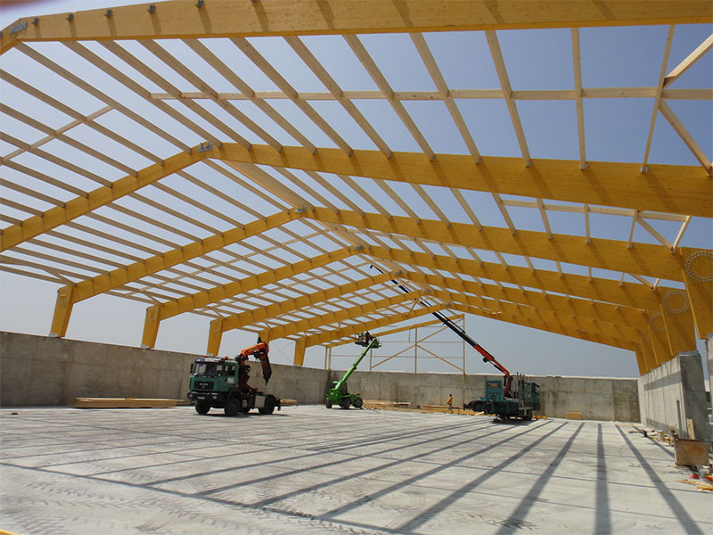 Hangar agricole, Bâtiment de stockage - Bois lamellé-collé